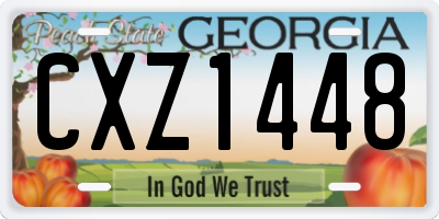 GA license plate CXZ1448