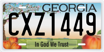 GA license plate CXZ1449