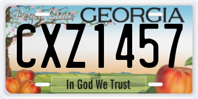 GA license plate CXZ1457