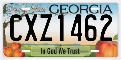 GA license plate CXZ1462