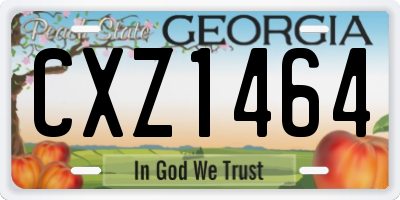 GA license plate CXZ1464
