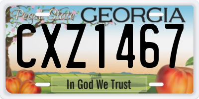 GA license plate CXZ1467