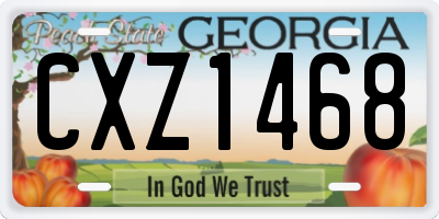 GA license plate CXZ1468