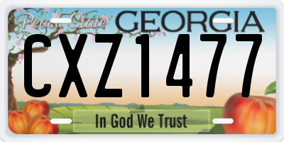 GA license plate CXZ1477