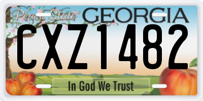 GA license plate CXZ1482