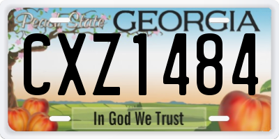 GA license plate CXZ1484