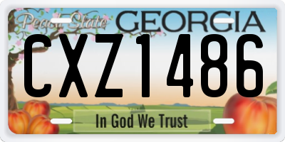 GA license plate CXZ1486