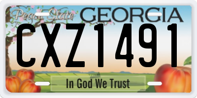GA license plate CXZ1491