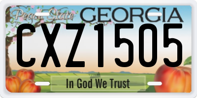 GA license plate CXZ1505