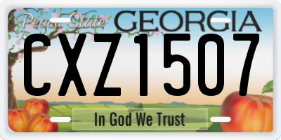 GA license plate CXZ1507