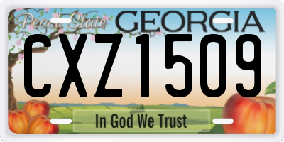 GA license plate CXZ1509