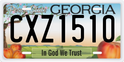 GA license plate CXZ1510
