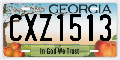 GA license plate CXZ1513