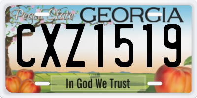 GA license plate CXZ1519