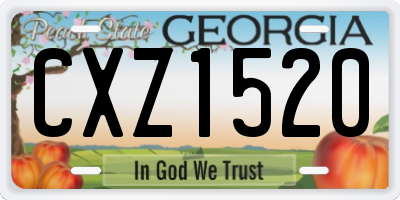 GA license plate CXZ1520