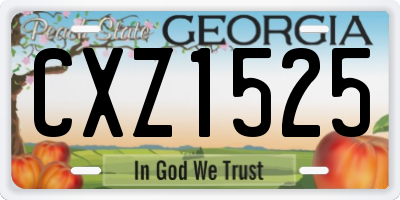 GA license plate CXZ1525