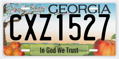 GA license plate CXZ1527