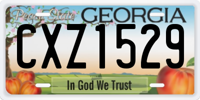 GA license plate CXZ1529