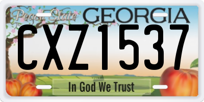 GA license plate CXZ1537