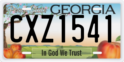 GA license plate CXZ1541