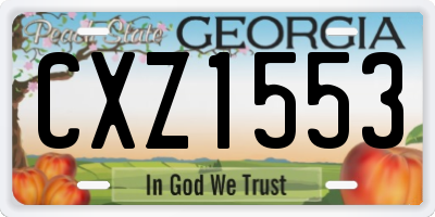 GA license plate CXZ1553