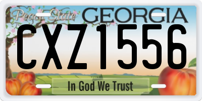 GA license plate CXZ1556