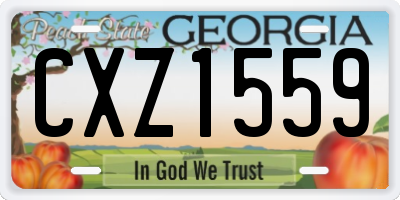 GA license plate CXZ1559
