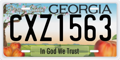 GA license plate CXZ1563