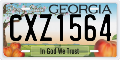 GA license plate CXZ1564