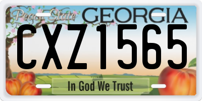 GA license plate CXZ1565