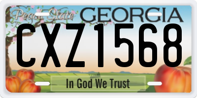 GA license plate CXZ1568