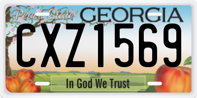 GA license plate CXZ1569