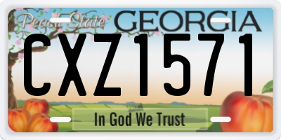 GA license plate CXZ1571