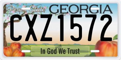 GA license plate CXZ1572
