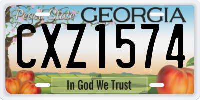 GA license plate CXZ1574