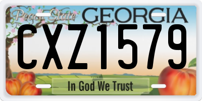 GA license plate CXZ1579