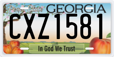GA license plate CXZ1581