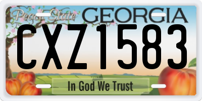 GA license plate CXZ1583