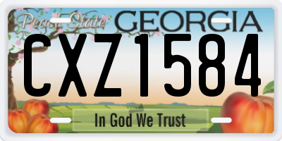 GA license plate CXZ1584