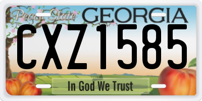 GA license plate CXZ1585