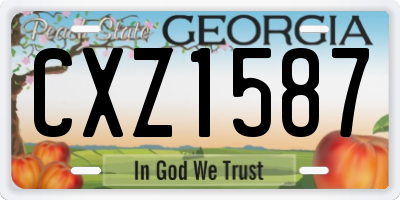 GA license plate CXZ1587