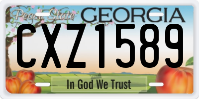 GA license plate CXZ1589