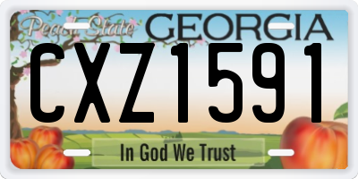 GA license plate CXZ1591