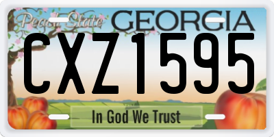 GA license plate CXZ1595