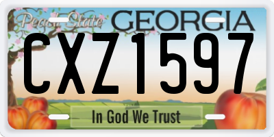 GA license plate CXZ1597