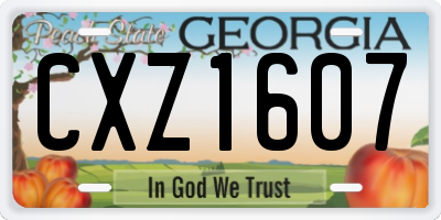GA license plate CXZ1607