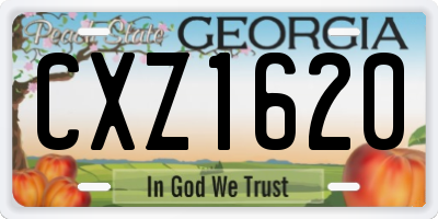 GA license plate CXZ1620