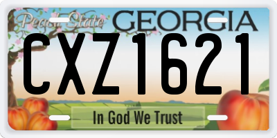 GA license plate CXZ1621