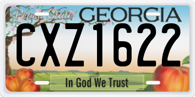 GA license plate CXZ1622