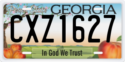 GA license plate CXZ1627
